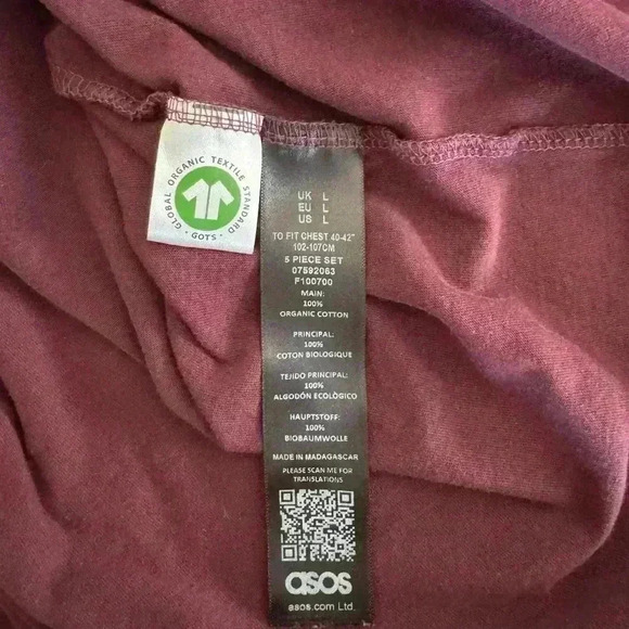 Women's ASOS Short Sleeve Maroon T Shirt Casual Lightweight - Picture 5 of 6